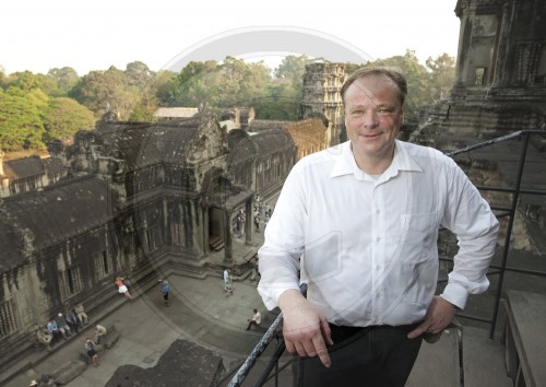 Niebel besucht Tempel Angkor Wat