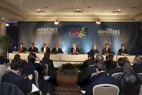 Pressekonferenz G 8 Gipfel in Ottawa