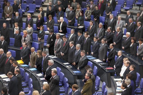 Gedenkminute im Bundestag|Minute of silence in the Bundestag