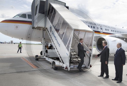 Traian Basescu, Staatspraesident von Rumaenien und Guido WESTERWELLE in Bukarest