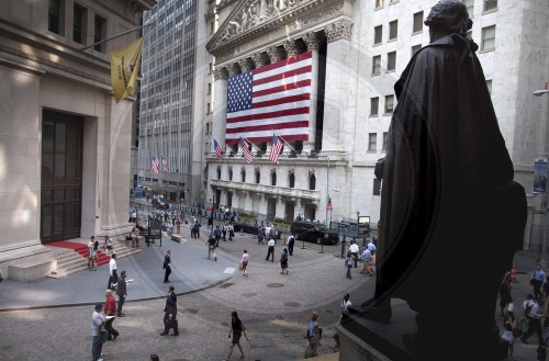 Wall Street in New York,