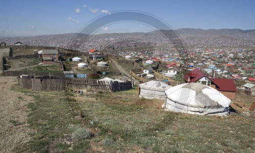 Ger-Viertel in Ulan Bator|Ger district in Ulan Bator