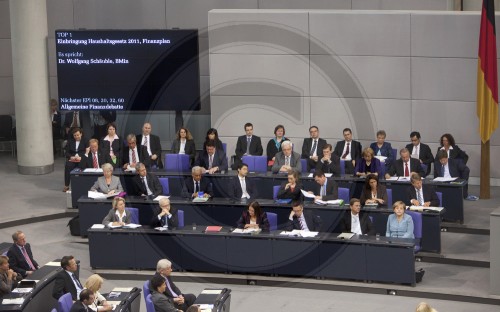 Medienwand im Bundestag