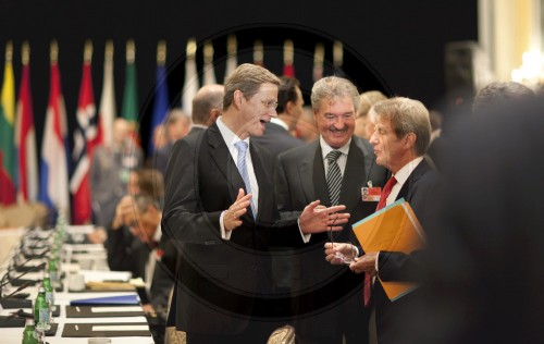 Guido WESTERWELLE , FDP , Bundesaussenminister und Vizekanzler bei der Eroeffnung des Nato Russland Rates in New York, 22.09.2010