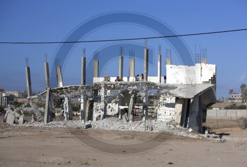 Zerstoertes Haus in Gaza|Destroyed house in Gaza