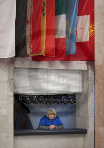 Garderobenfrau in Kiew