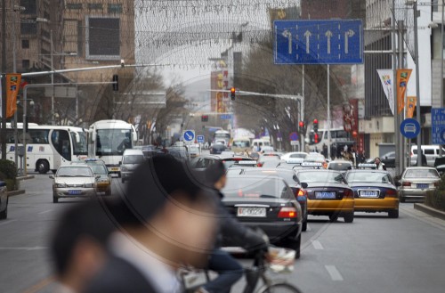 Strassenverkehr in Peking