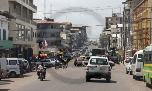 Strassenszene in Monrovia | Street scene in Monrovia
