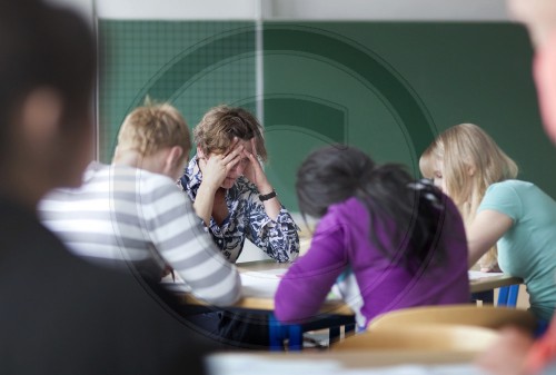 Burnout among teachers. Bonn, Germany. 07.06.2011. MODEL RELEASE available.