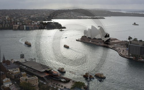 View of the opera house and Sydney Harbour, Australia, 01.06.2011