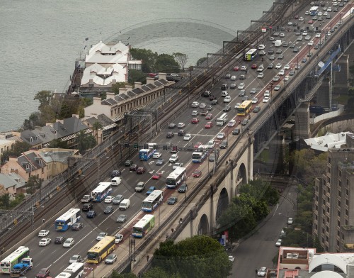 View of the Harbour Bridge and Sydney Harbour, Australia, 01.06.2011