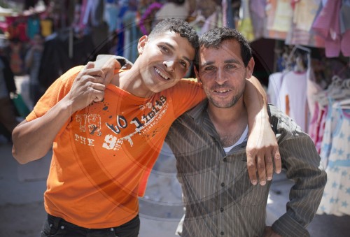Two young men in Gaza City / Palestinian Territories. 14.06.2011