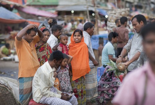 Marktszene in Dhaka