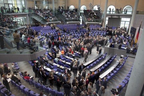 Roll-call vote in the Bundestag over the phasing out of nuclear energy. Berlin, 30.06.2011