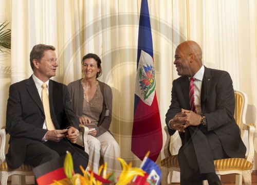 Guido WESTERWELLE , FDP , Bundesaussenminister trifft den Praesidenten von Haiti, Michel Martelly,