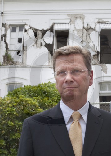 Guido WESTERWELLE , FDP , Bundesaussenminister in Port-au-Prince