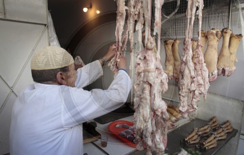 Fleischerei, Metzger in der Altstadt von Rabat