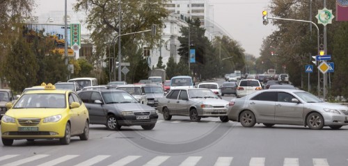 Strassenszene in Aschgabat