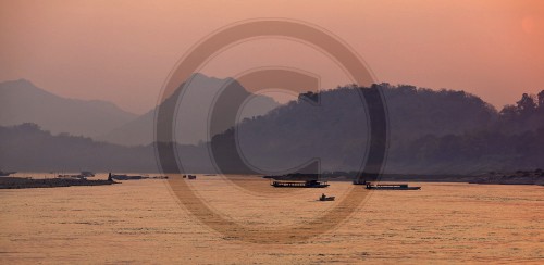 Boote auf dem Mekong