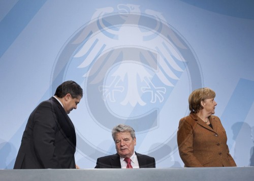 Gabriel, Gauck, Merkel