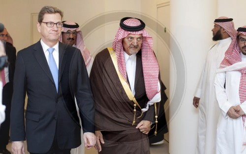 Guido WESTERWELLE , FDP , Bundesaussenminister und Prinz Saud Al-Faisal bin Abdulaziz Al Saud