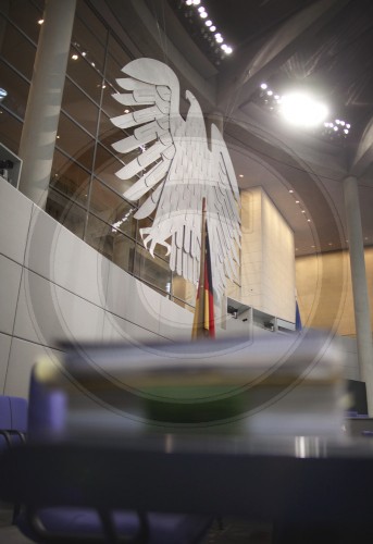 Plenum Bundestag und Bundesadler
