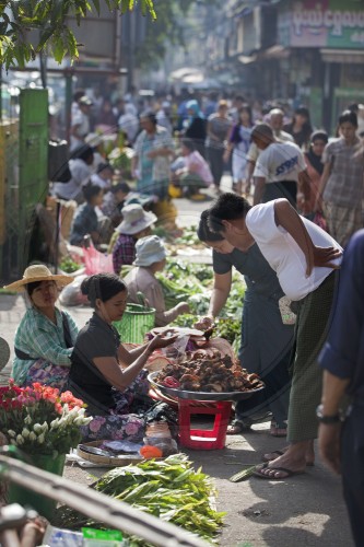 Marktleben in Rangun