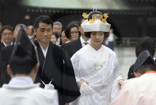 Hochzeit im Meiji Schrein in Tokio