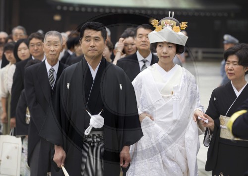 Hochzeit im Meiji Schrein in Tokio