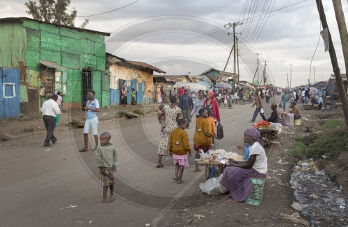 Slum Korogocho in Nairobi