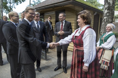 Bundesaussenminister Guido Westerwelle in Lettland