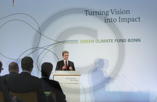 Westerwelle praesentiert Green Climate Fund