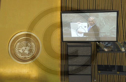 Benjamin Netanjahu spricht vor den Vereinten Nationen