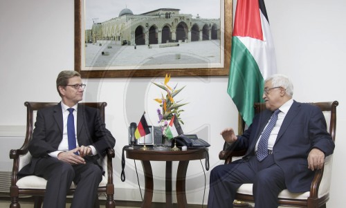 Westerwelle trifft Mahmoud Abbas