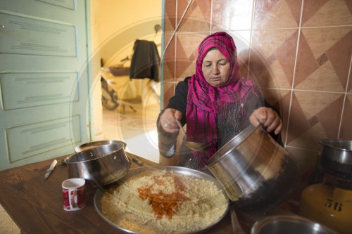 Hausfrau in der Region von Kairouan