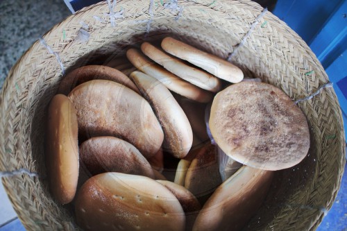 Brot auf dem Markt in Gabes