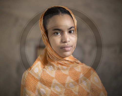 Portraet einer jungen Frau in Nouakchott,Mauretanien