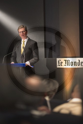 Bundesaussenminister Guido Westerwelle, FDP, bei Le Monde