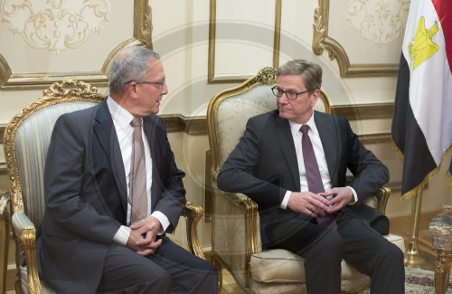 Aegyptischer Botschafter Michael Erhard Bock und Bundesaussenminister Guido Westerwelle