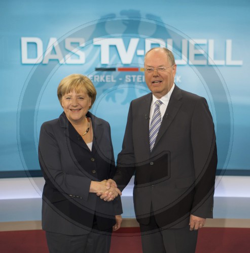 TV - Duell mit Merkel und Steinbrueck