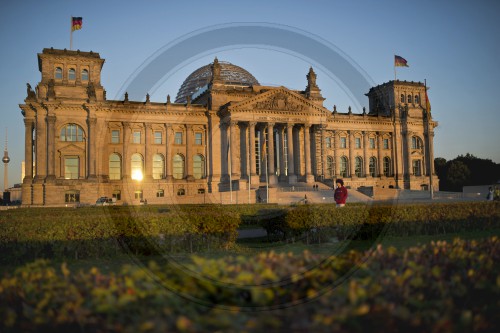 Reichstag bei Sonnenuntergang