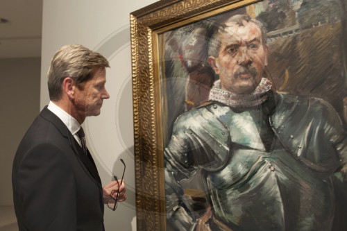 Auﬂenminister Westerwelle spricht  bei der Erˆffnung der Ausstellungen 1914