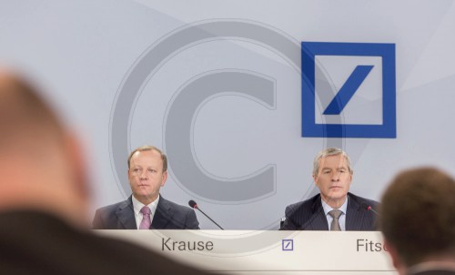 v.l. Stefan Krause, Chief Financial Officer Deutschen Bank AG und Juergen Fitschen, CO CEO Deutschen Bank AG