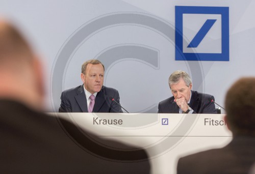 v.l. Stefan Krause, Chief Financial Officer Deutschen Bank AG und Juergen Fitschen, CO CEO Deutschen Bank AG