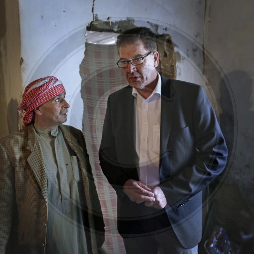 Mueller trifft syrische Fluechtlinge in Jordanien