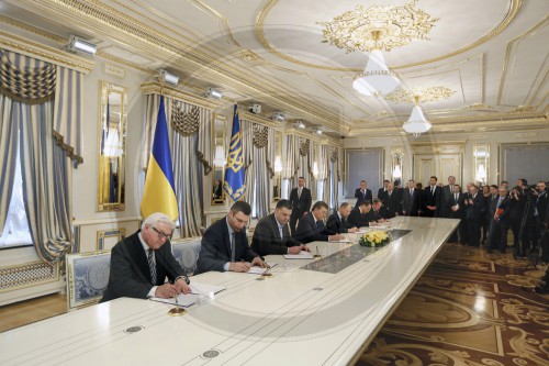 Abkommensunterzeichnung in Kiew