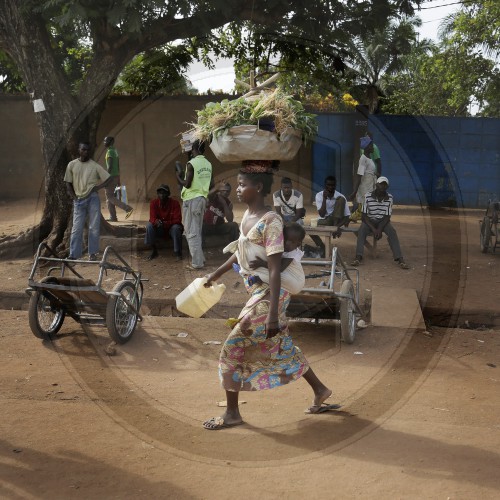 Strassenszene in Bangui