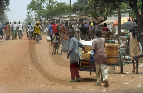 Strassenszene in Bangui