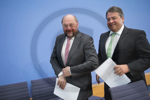 PK mit Gabriel und Schulz zur Europawahl