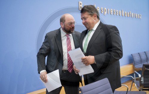 PK mit Gabriel und Schulz zur Europawahl